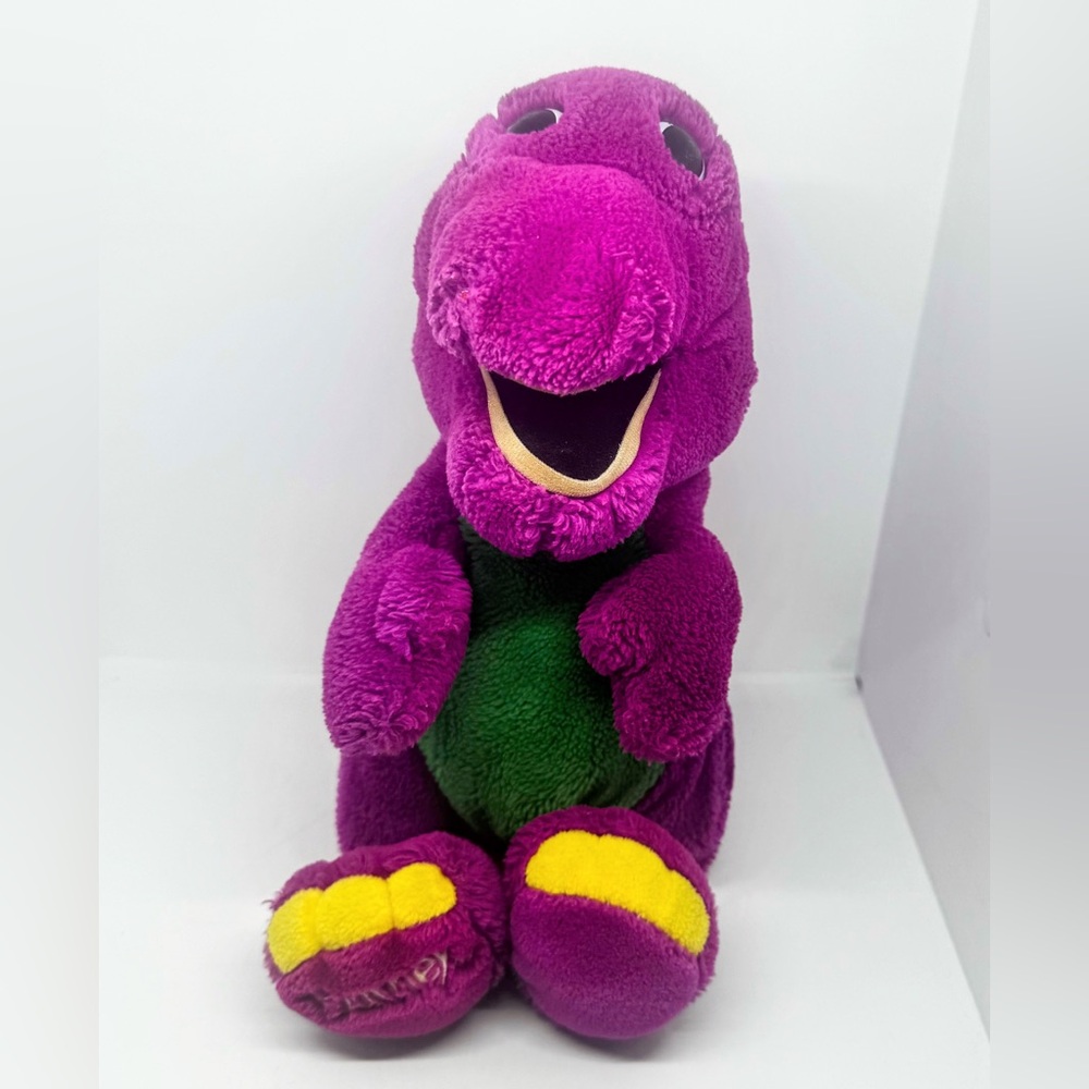 VTG 1992 Barney The Purple Dinosaur 14" Plush Dakin/Lyons Group